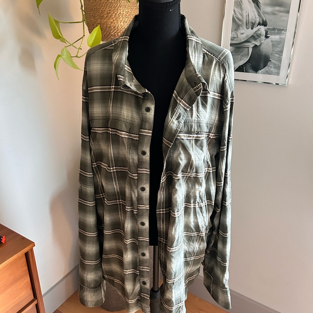 REI Men's Olive Plaid Shirt